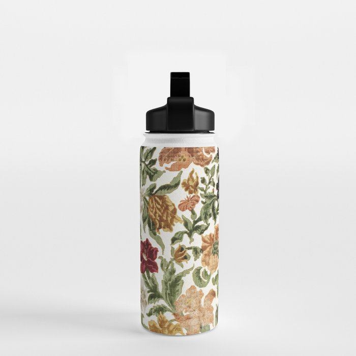 Antique Italian Floral Textile Print Water Bottle Gallery Image 2