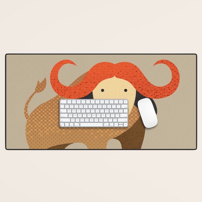 Whimsy Cape Buffalo II Desk Mat Gallery Image 1