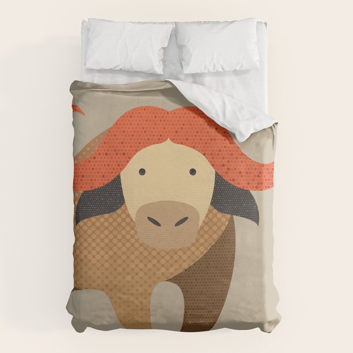 Whimsy Cape Buffalo II Duvet Cover Gallery Image 6