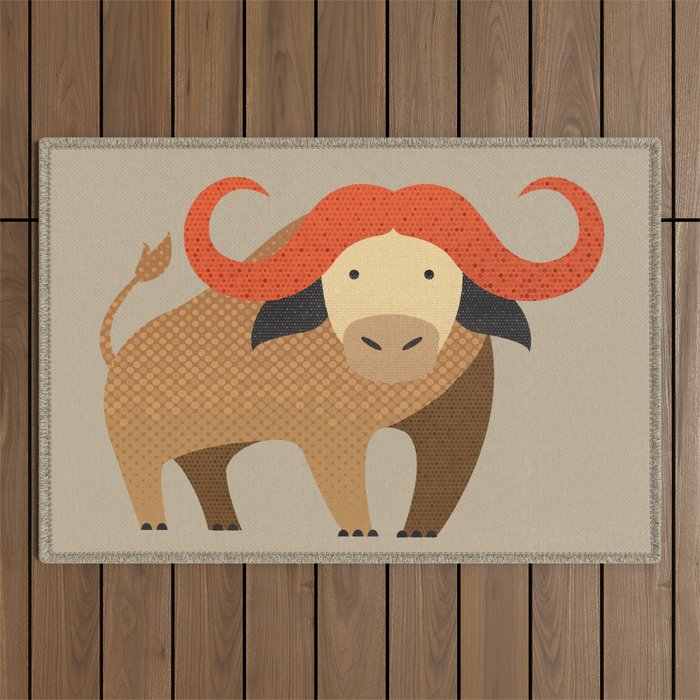 Whimsy Cape Buffalo II Outdoor Rug Gallery Image 1