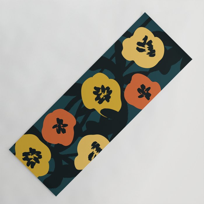 Midnight Flowers Yoga Mat Gallery Image 1
