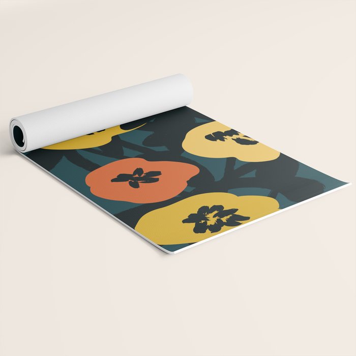 Midnight Flowers Yoga Mat Gallery Image 2