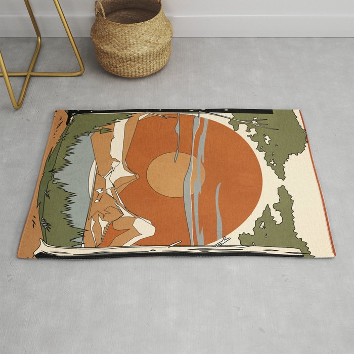 Wild Abstract Landscape 2 Rug Gallery Image 1