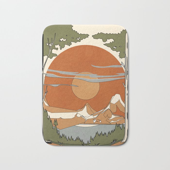 Wild Abstract Landscape 2 Bath Mat Gallery Image 1