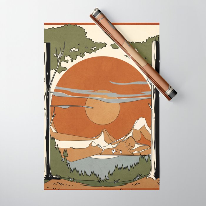 Wild Abstract Landscape 2 Wrapping Paper Gallery Image 1