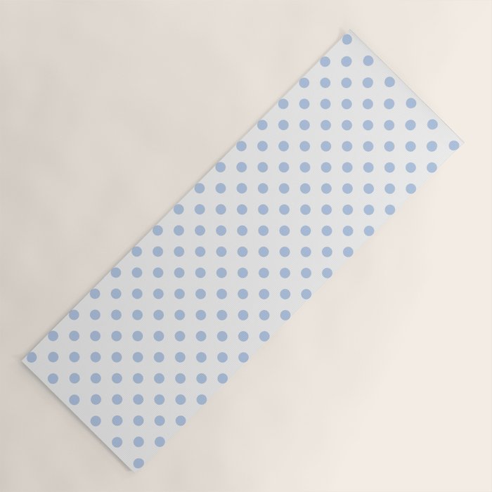 Pale Cornflower Blue polka dots 1. Yoga Mat Gallery Image 1