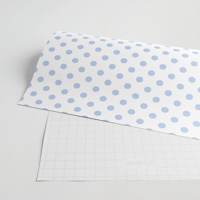 Pale Cornflower Blue polka dots 1. Wrapping Paper Gallery Image 2