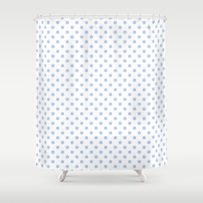 Pale Cornflower Blue polka dots 1. Shower Curtain Gallery Image 1