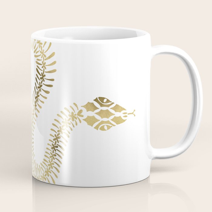 Snake Skeleton - Gold Coffee Mug Gallery Image 1