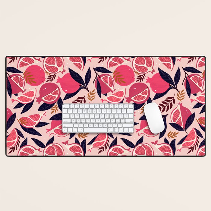 Pomegranate - Pink Desk Mat Gallery Image 1