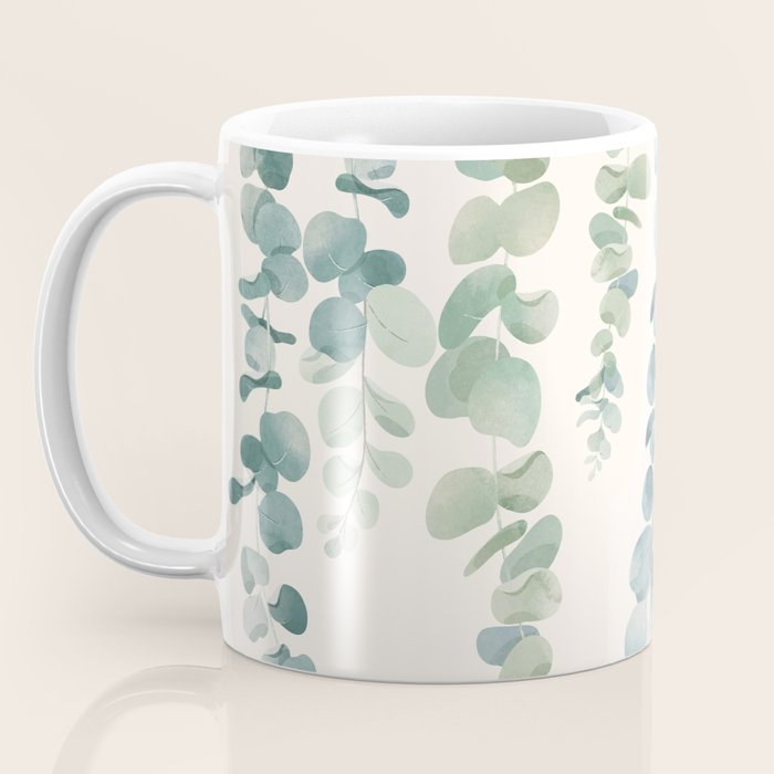 Watercolor Eucalyptus Leaves Coffee Mug Gallery Image 3