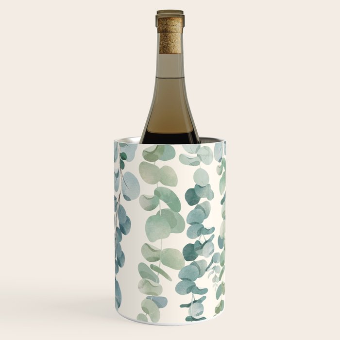 Watercolor Eucalyptus Leaves Wine Chiller Gallery Image 3