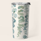 Watercolor Eucalyptus Leaves Travel Mug Gallery Image 2