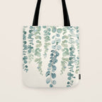 Watercolor Eucalyptus Leaves Tote Bag Gallery Image 1