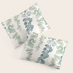 Watercolor Eucalyptus Leaves Pillow Sham Gallery Image 3