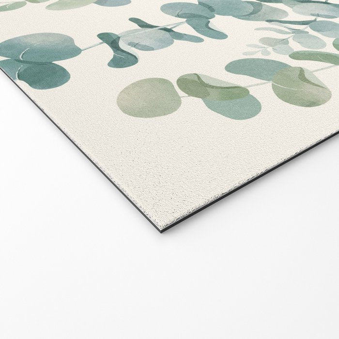 Watercolor Eucalyptus Leaves Welcome Mat Gallery Image 2