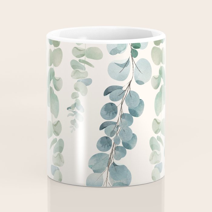 Watercolor Eucalyptus Leaves Coffee Mug Gallery Image 4