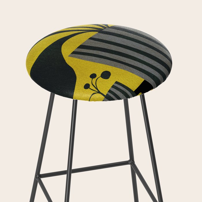 Abstract-botanical 46-2 Stool Gallery Image 2