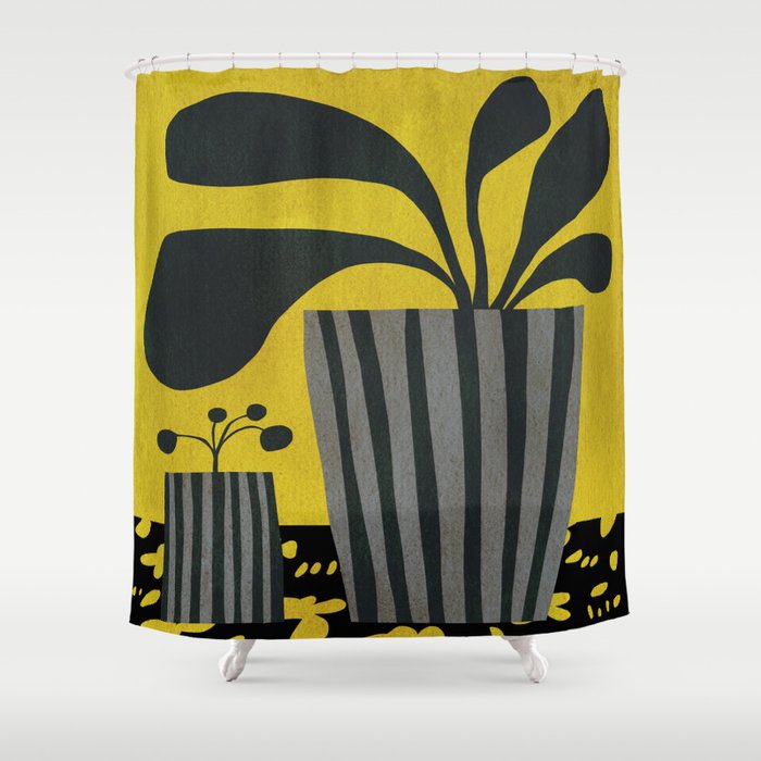 Abstract-botanical 46-2 Shower Curtain Gallery Image 1