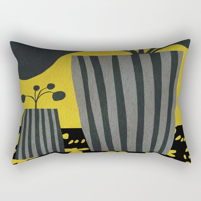 Abstract-botanical 46-2 Rectangular Pillow Gallery Image 2