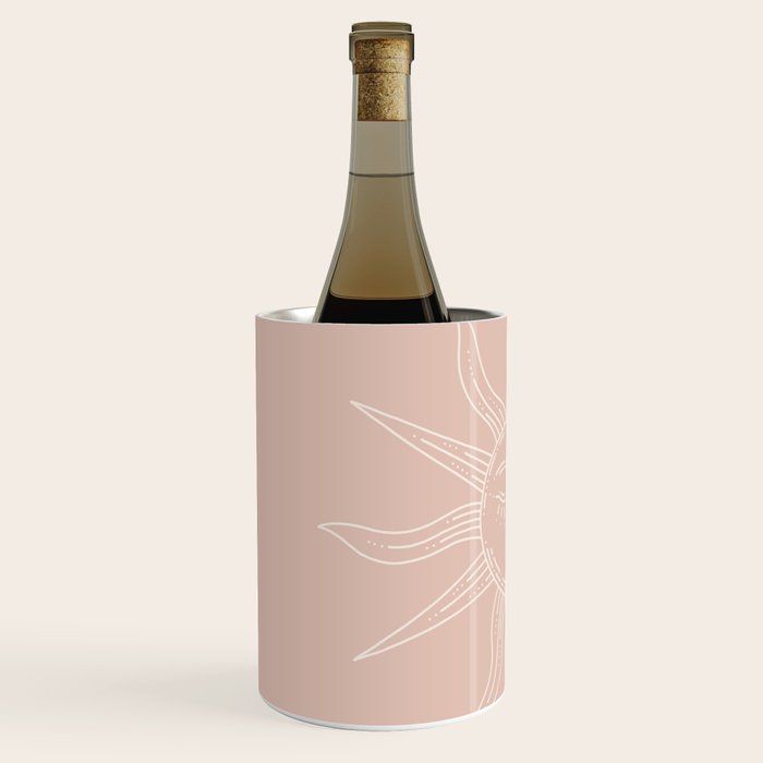 Boho Sun Drawing XXIII Neutral Pink Wine Chiller Gallery Image 2