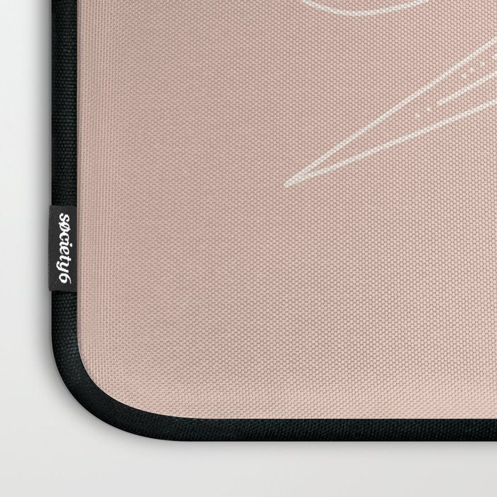 Boho Sun Drawing XXIII Neutral Pink Laptop Sleeve Gallery Image 3