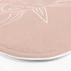 Boho Sun Drawing XXIII Neutral Pink Bath Mat Gallery Image 3