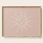 Boho Sun Drawing XXIII Neutral Pink Serving Tray Gallery Image 1