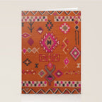 Moroccan Berber Geometric Pattern In Warm Earth Tones Stationery Card Gallery Image 2