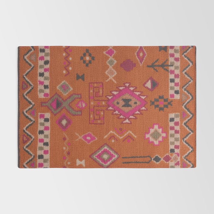 Moroccan Berber Geometric Pattern In Warm Earth Tones Rug Gallery Image 2
