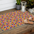 Tiny Flower Pattern #1 Outdoor Rug Gallery Image 2