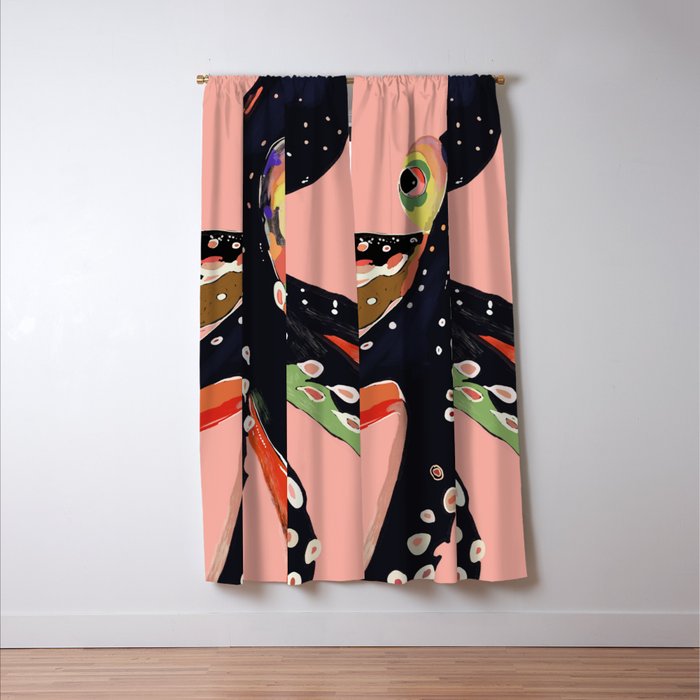 Colorful Octopus Window Curtain Gallery Image 3
