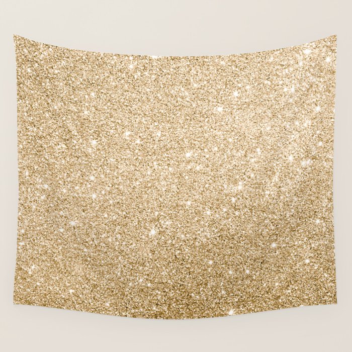 Modern abstract elegant chic gold glitter Wall Tapestry Gallery Image 4