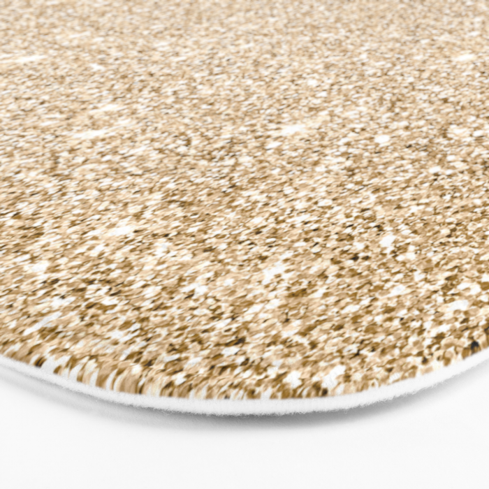 Modern abstract elegant chic gold glitter Bath Mat Gallery Image 3