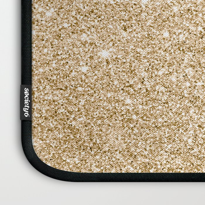 Modern abstract elegant chic gold glitter Laptop Sleeve Gallery Image 3