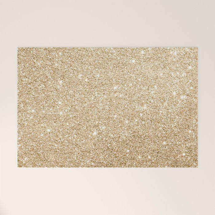 Modern abstract elegant chic gold glitter Welcome Mat Gallery Image 1
