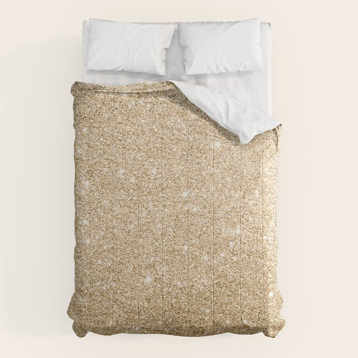 Modern abstract elegant chic gold glitter Comforter Gallery Image 1