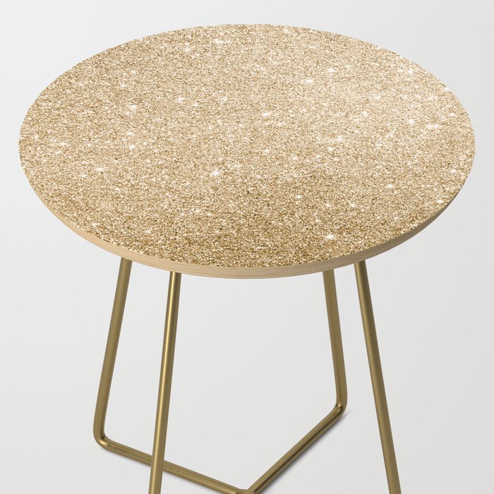 Modern abstract elegant chic gold glitter Side Table Gallery Image 2
