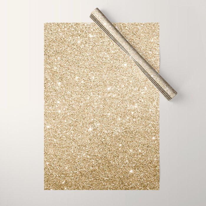 Modern abstract elegant chic gold glitter Wrapping Paper Gallery Image 1