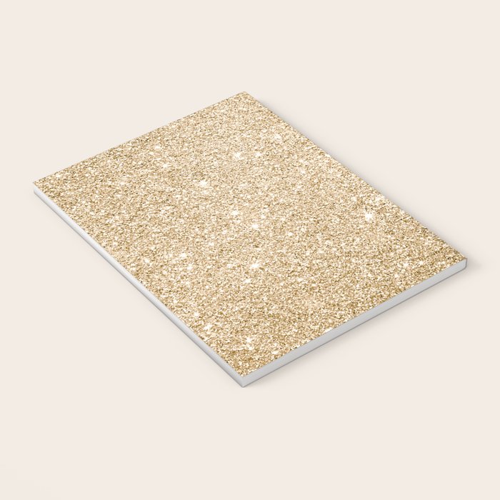 Modern abstract elegant chic gold glitter Notebook Gallery Image 3