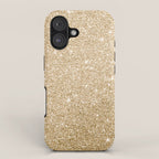Modern abstract elegant chic gold glitter iPhone Case Gallery Image 1