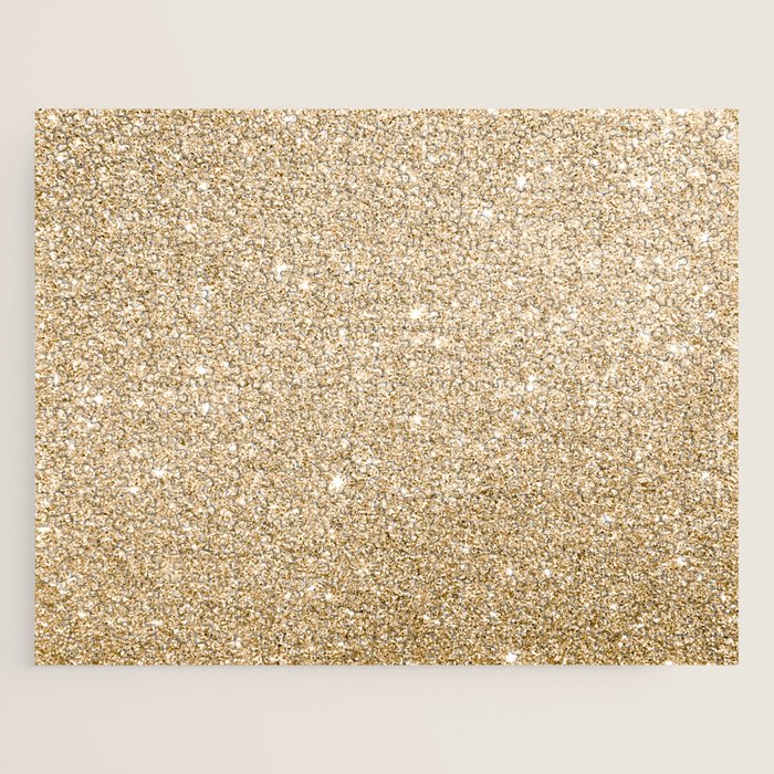 Modern abstract elegant chic gold glitter Jigsaw Puzzle Gallery Image 1