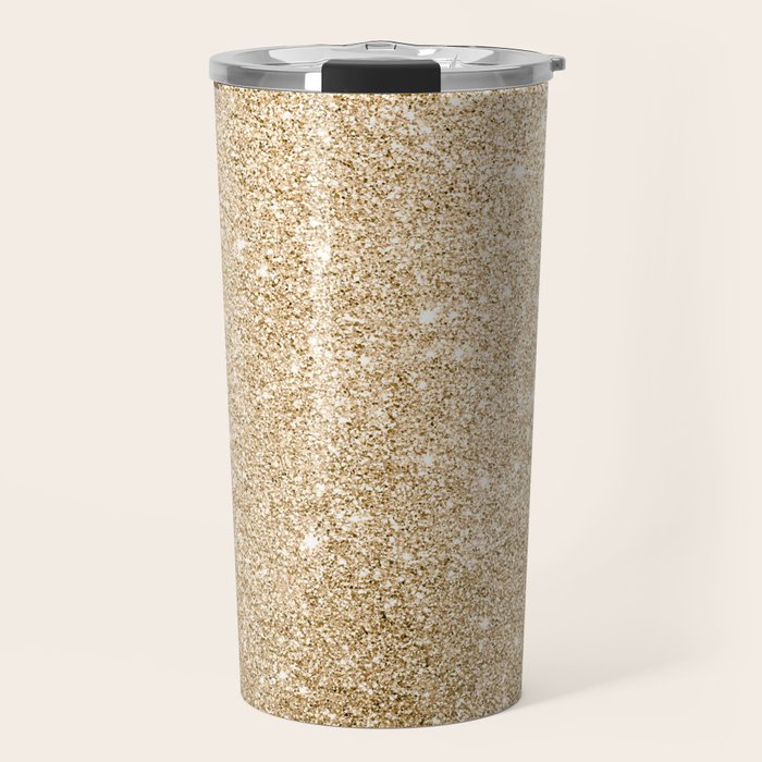 Modern abstract elegant chic gold glitter Travel Mug Gallery Image 1