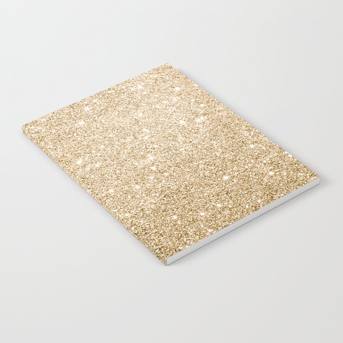 Modern abstract elegant chic gold glitter Notebook Gallery Image 1