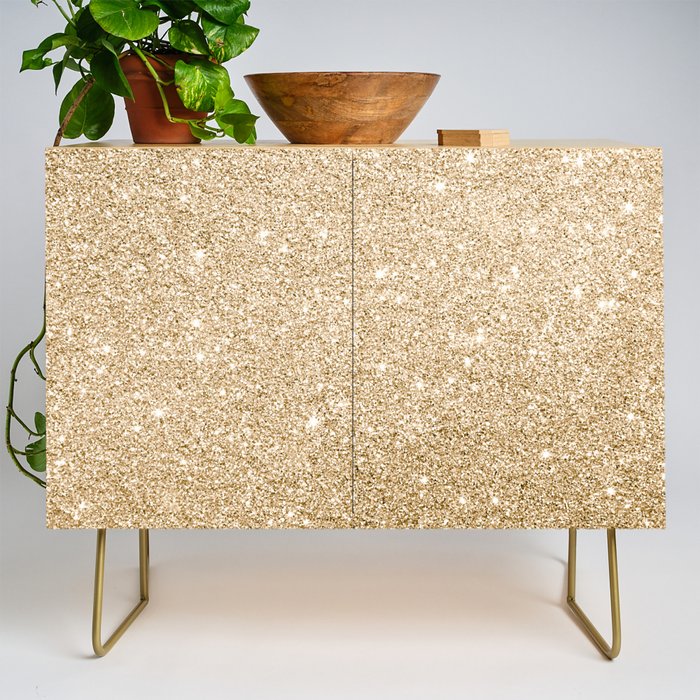 Modern abstract elegant chic gold glitter Credenza Gallery Image 1