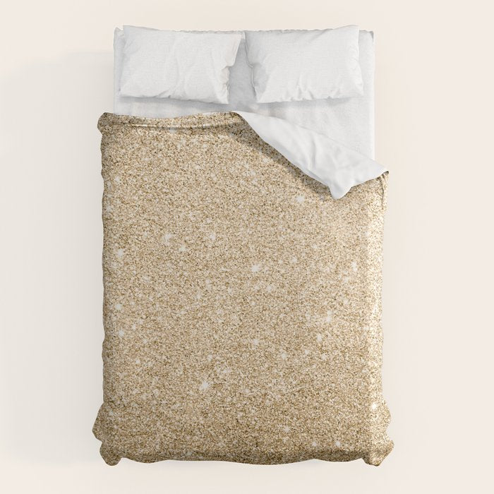 Modern abstract elegant chic gold glitter Duvet Cover Gallery Image 6