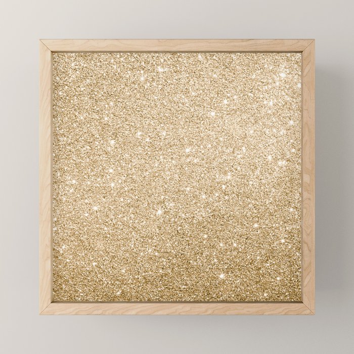 Modern abstract elegant chic gold glitter Mini Art Print Gallery Image 1