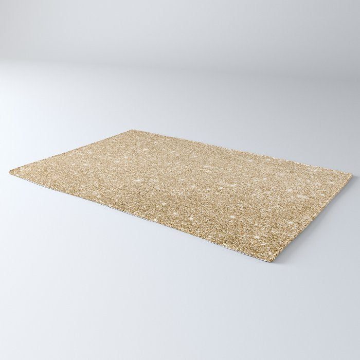 Modern abstract elegant chic gold glitter Rug Gallery Image 3