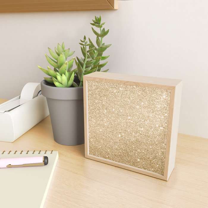 Modern abstract elegant chic gold glitter Mini Art Print Gallery Image 2