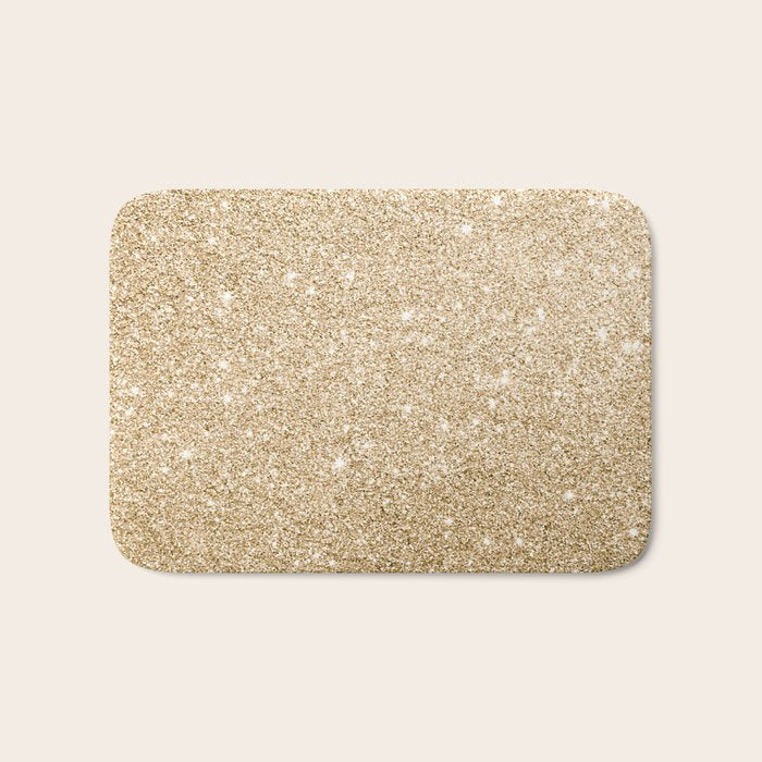Modern abstract elegant chic gold glitter Bath Mat Gallery Image 1